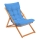 Tuin ligstoel blauw/beuken