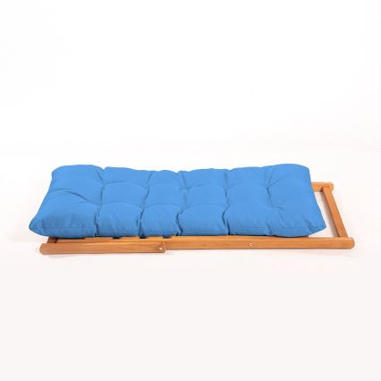 Tuin ligstoel blauw/beuken