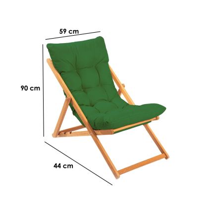 Tuin ligstoel groen/beuken