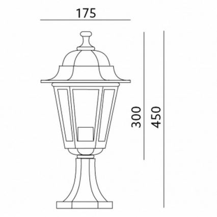 Tuinlamp 1x E27 / 60W / 230V IP44