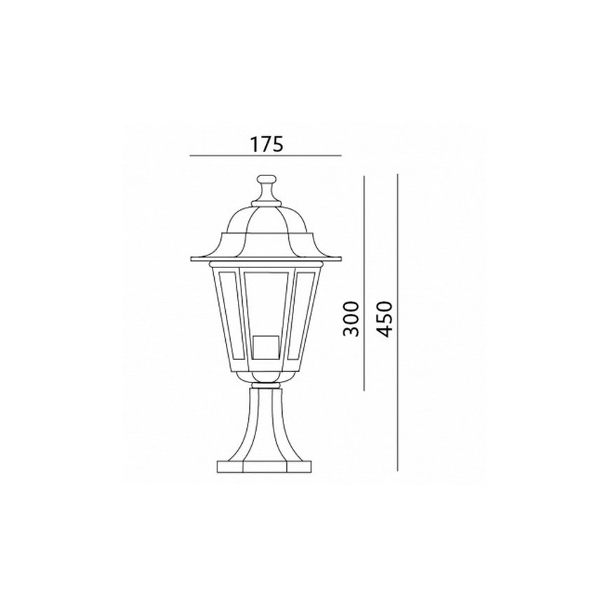 Tuinlamp 1x E27 / 60W / 230V IP44