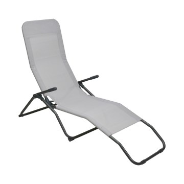 Tuinligstoel FIKA 60x140 cm, grijs