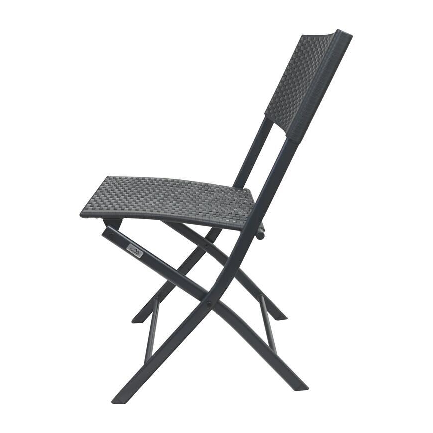 Tuintafel + 2x stoelen, grijs