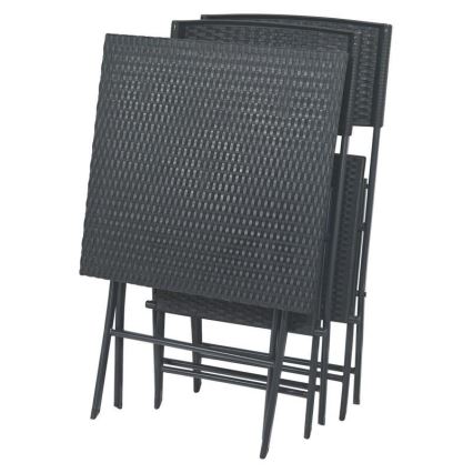 Tuintafel + 2x stoelen, grijs