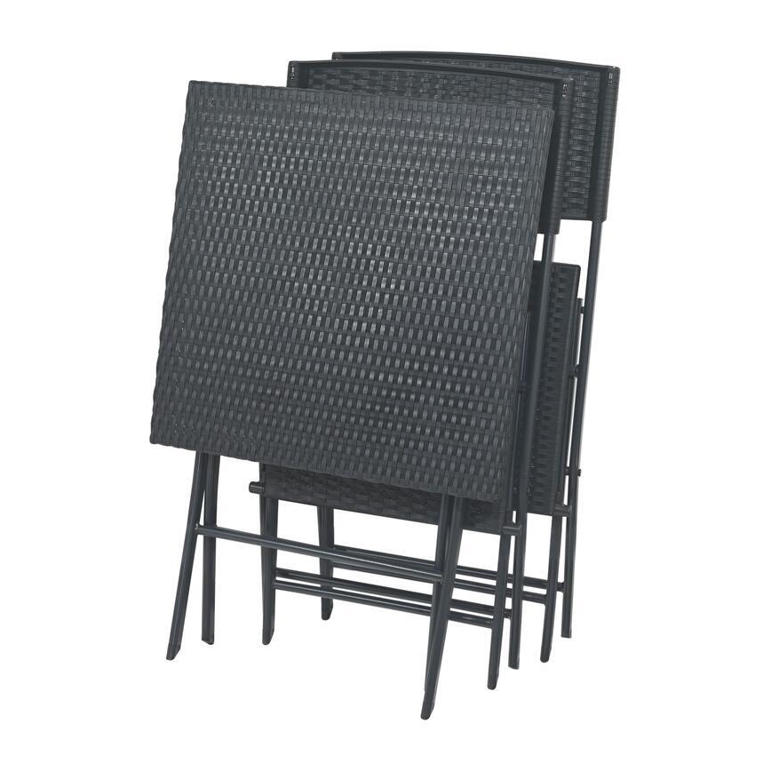 Tuintafel + 2x stoelen, grijs