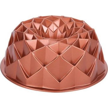 Tulbandvorm KITCHISIMO 24 cm diamant/koperkleurig