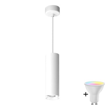 TURYN LED RGBW Dimbare badkamerlamp met kabel 1xGU10/6,5W/230V 2700-6500K Wi-Fi IP44 wit