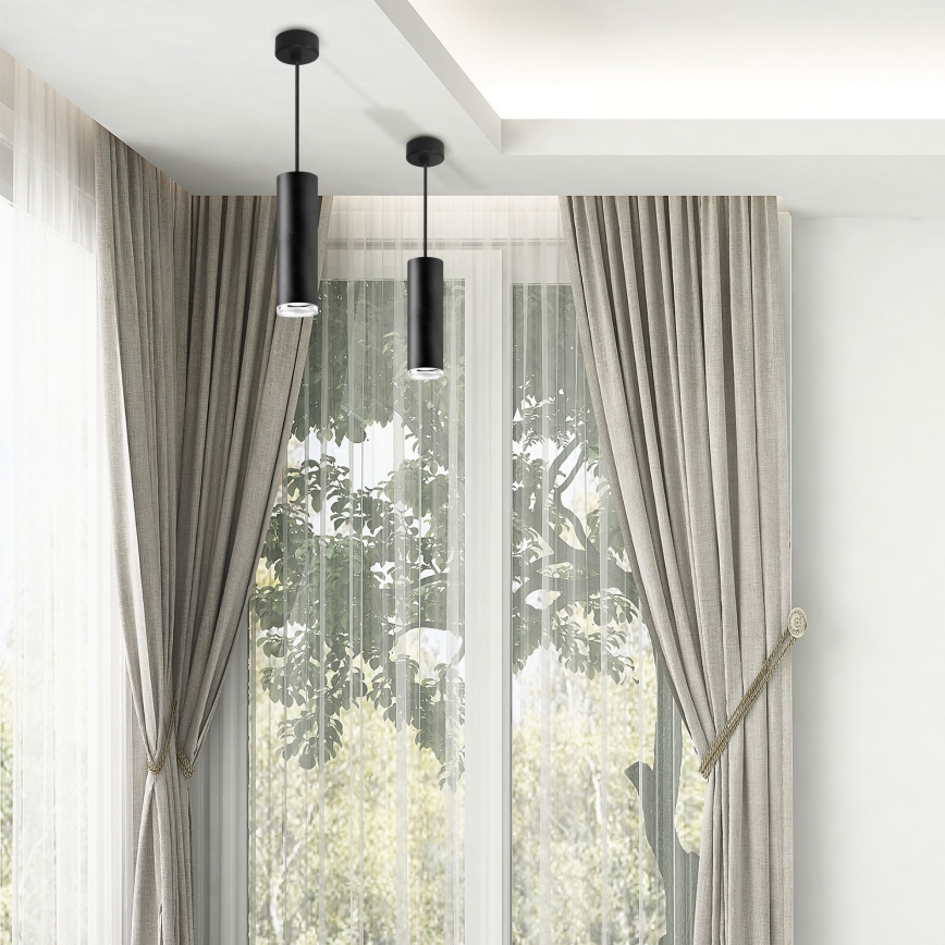 TURYN LED RGBW Dimbare badkamerlamp met kabel 1xGU10/6,5W/230V 2700-6500K Wi-Fi IP44 zwart