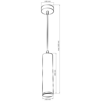 TURYN LED RGBW Dimbare badkamerlamp met kabel 1xGU10/6,5W/230V 2700-6500K Wi-Fi IP44 zwart