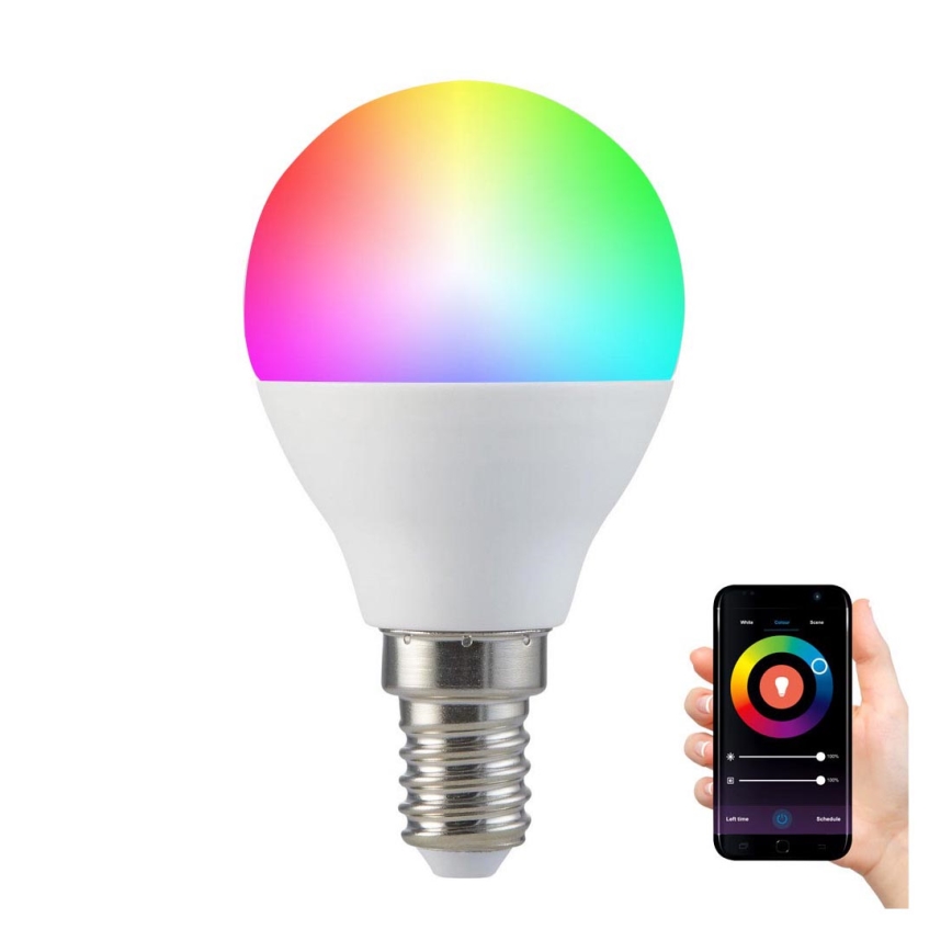 TUYA RGB LED lamp dimbaar en wifi G45 E14/5,5W/230V 2700-6500K