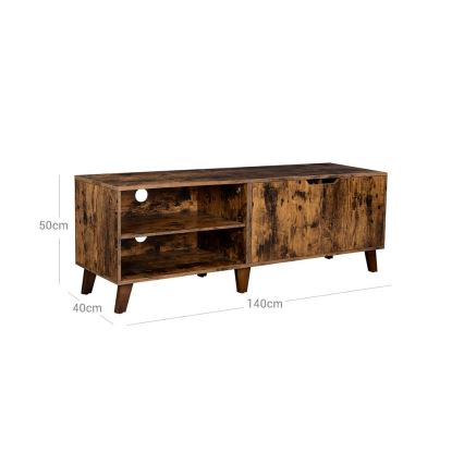 TV-meubel BASTOR bruin/zwart