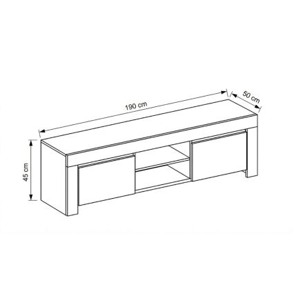 TV-meubel FINERA wit