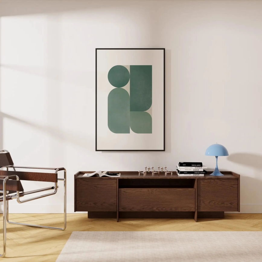 TV-meubel KEMI 197x57 cm eiken