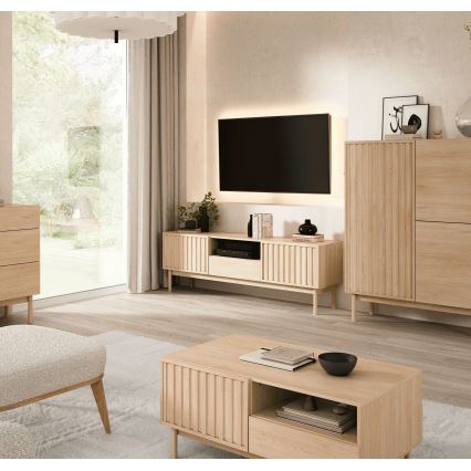 TV-meubel KIOTO 159x53 cm eik Cremona
