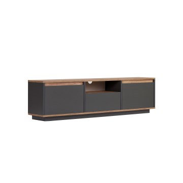 Tv-meubel KREDE 160x30 cm antraciet/grenen