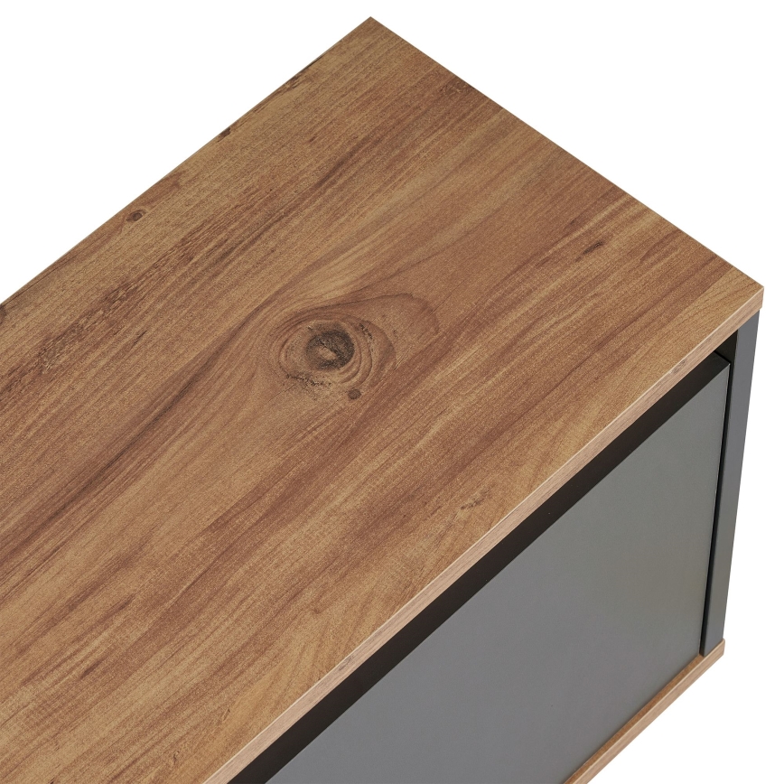 Tv-meubel KREDE 160x30 cm antraciet/grenen