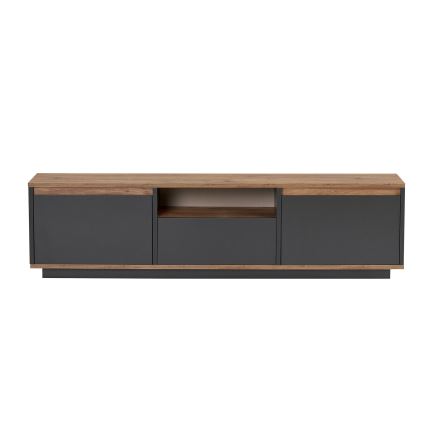 Tv-meubel KREDE 160x30 cm antraciet/grenen