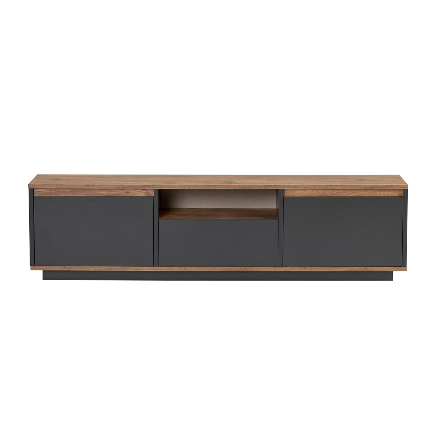 Tv-meubel KREDE 160x30 cm antraciet/grenen