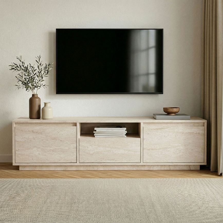 Tv-meubel KREDE 160x30 cm beige