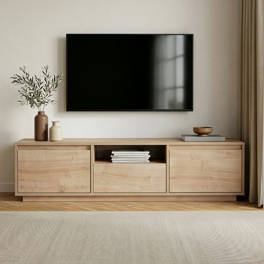 Tv-meubel KREDE 160x30 cm eiken