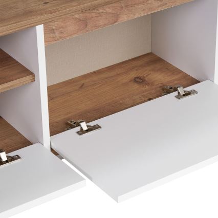 TV-meubel KREDE 160x30 cm wit/grenen
