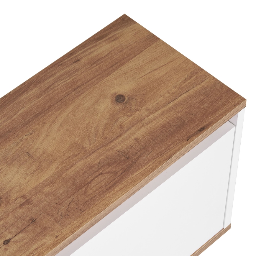 TV-meubel KREDE 160x30 cm wit/grenen