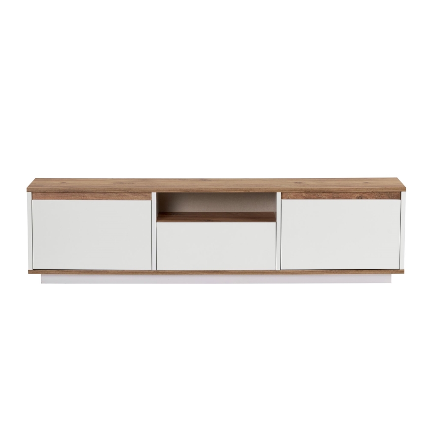 TV-meubel KREDE 160x30 cm wit/grenen