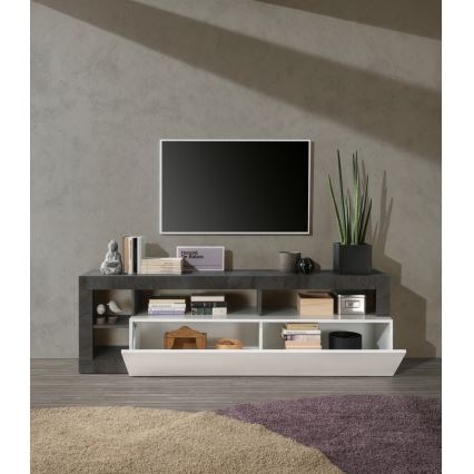 TV-meubel LENOR wit/antraciet