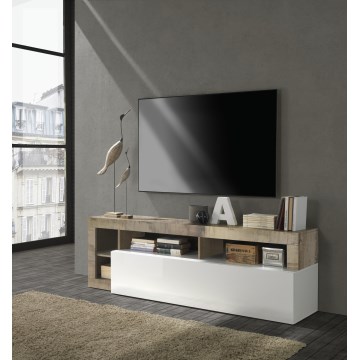 TV-meubel LENOR wit/bruin