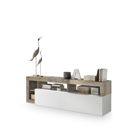 TV-meubel LENOR wit/bruin