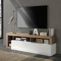 TV-meubel LENOR wit/eik