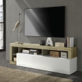 TV-meubel LENOR wit/licht eiken
