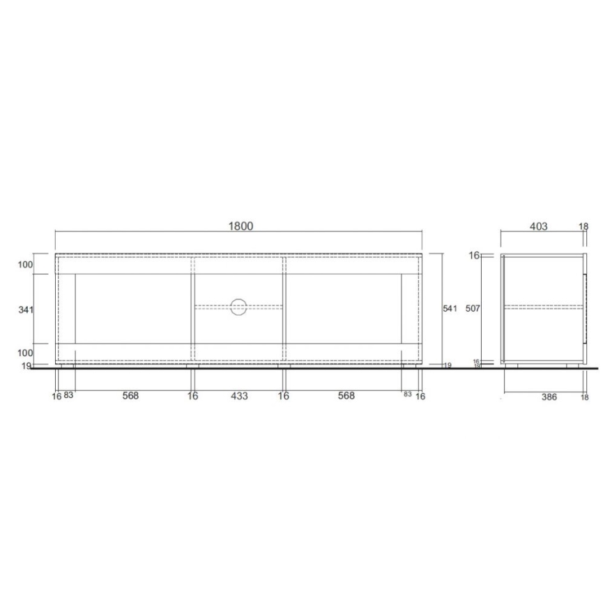TV-meubel NERILA wit