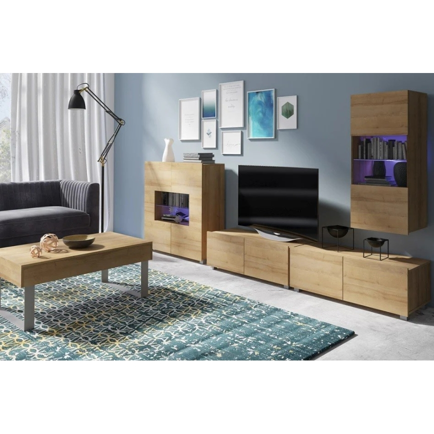 TV-meubel PAVO 37x100 cm gouden eik