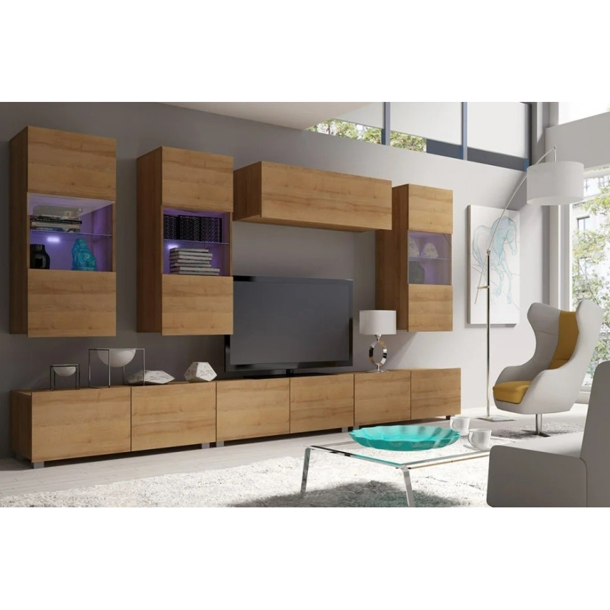 TV-meubel PAVO 37x100 cm gouden eik