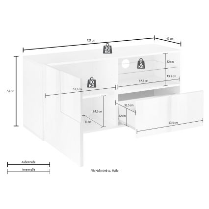 TV-meubel SERIAN wit