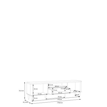 TV-meubel VIRO bruin/beige