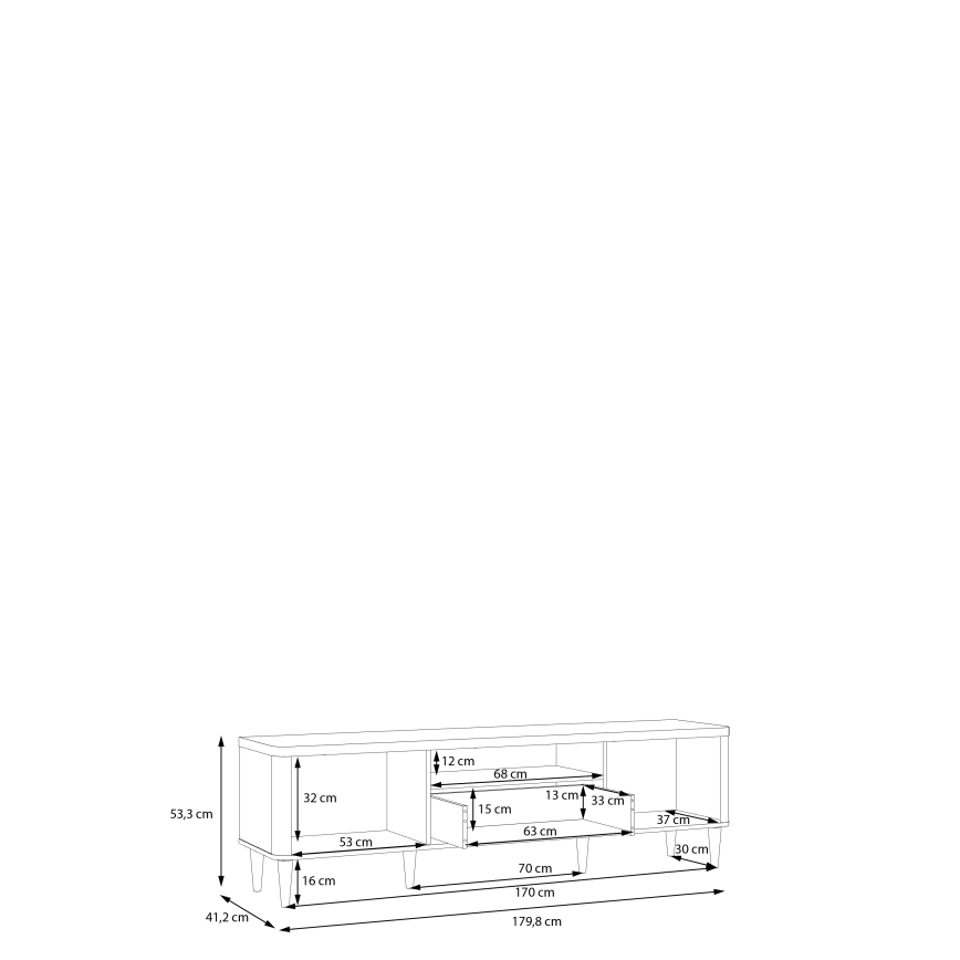 TV-meubel VIRO bruin/beige