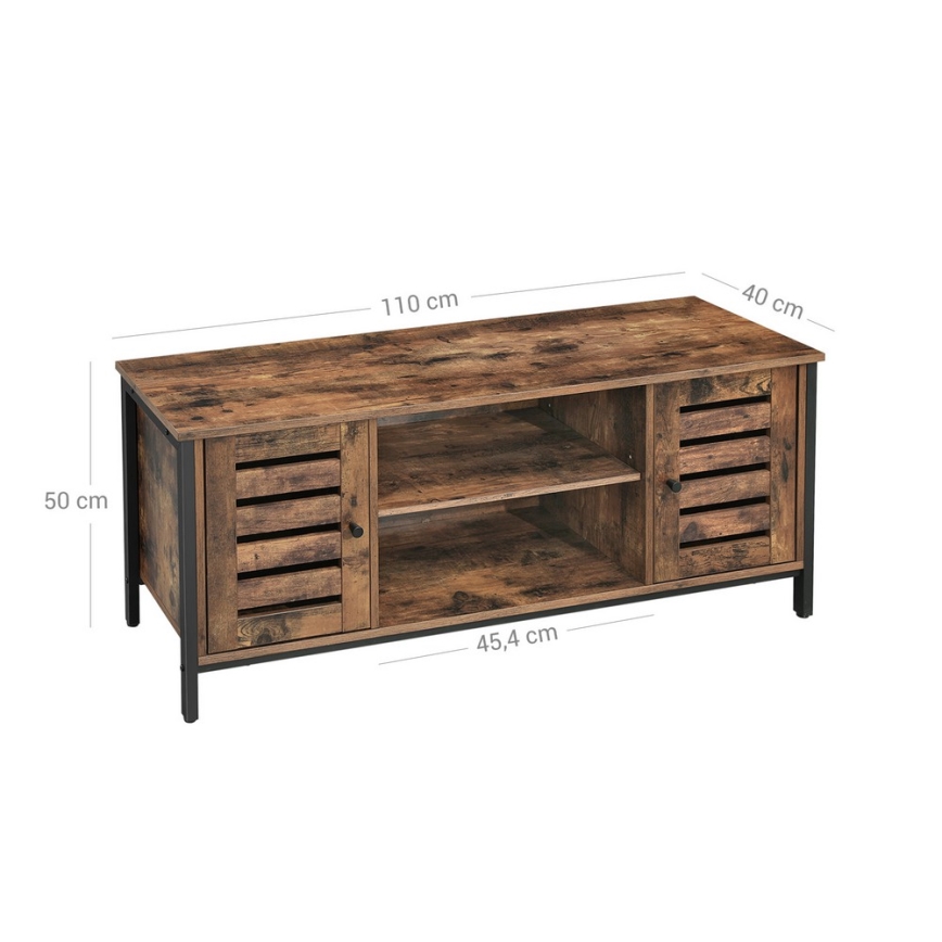 TV-meubel VOLTAR bruin/zwart