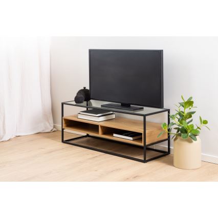 TV-meubel ZEIN eiken/zwart