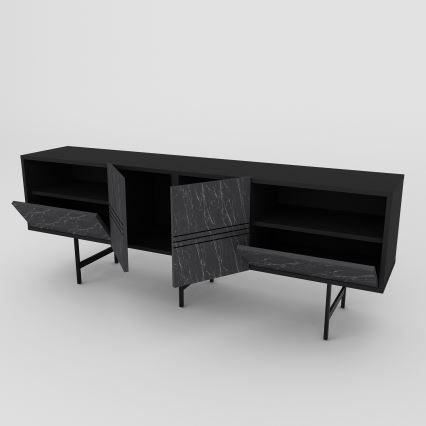 TV Tafel DERIN 65x180 cm zwart