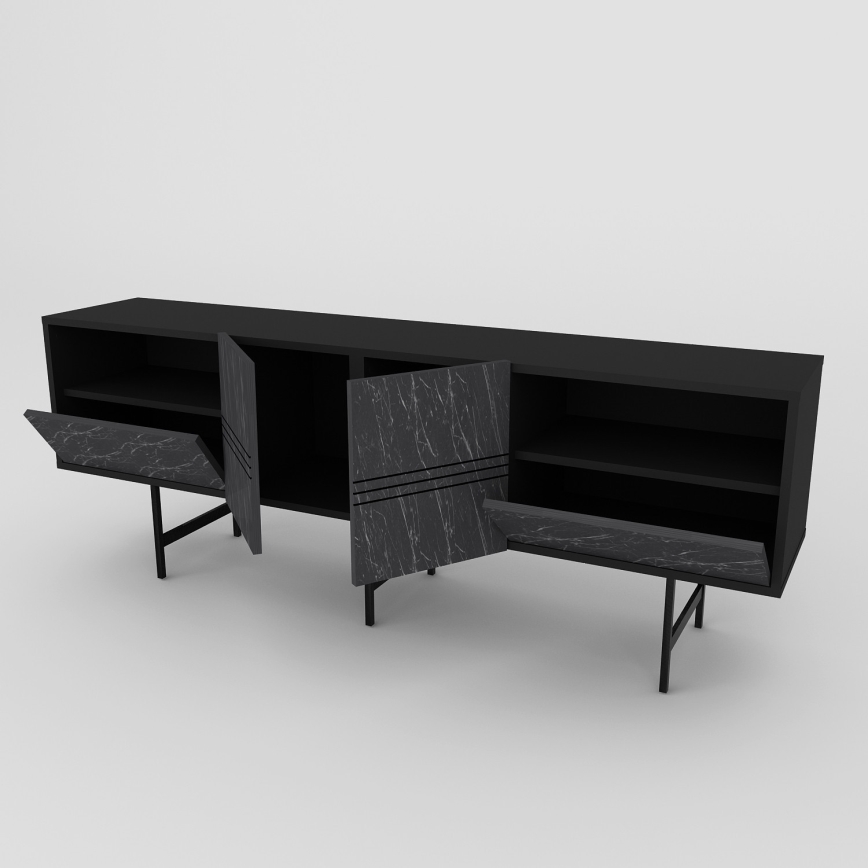 TV Tafel DERIN 65x180 cm zwart