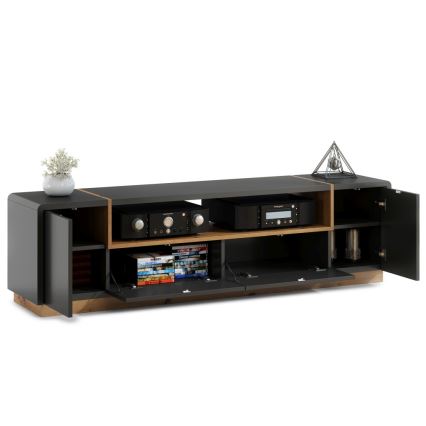 TV-tafel FRED antraciet/eiken artisan