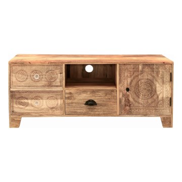TV tafel MANU 120x50 cm massief hout/mangoboom