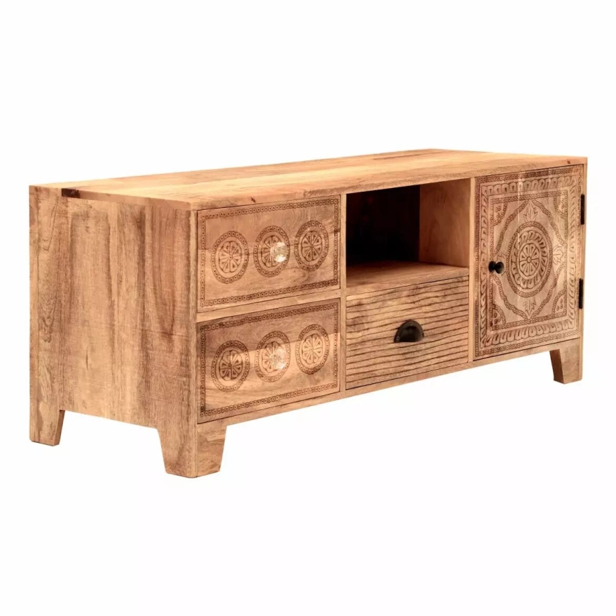 TV tafel MANU 120x50 cm massief hout/mangoboom
