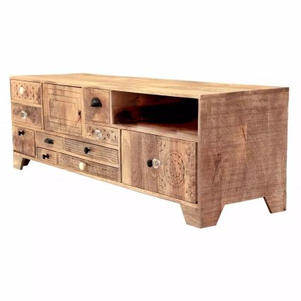 TV tafel MANU 160x50 cm massief hout/mangoboom