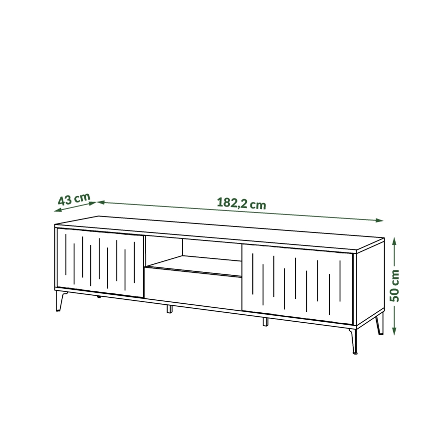 TV-tafel met een drawer RONJA taupe/zwart