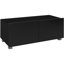 TV tafel PAVO 37x100 cm glanzend zwart/mat zwart