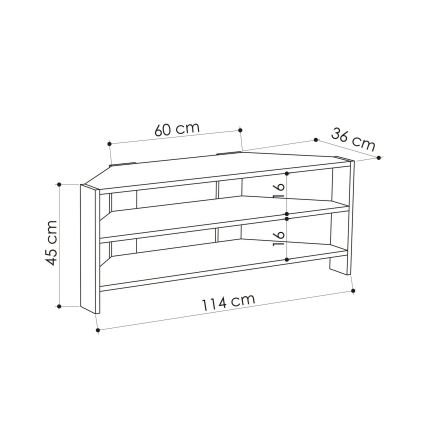 TV tafel THALES 45x114 cm eiken