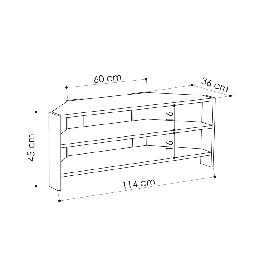 TV tafel THALES 45x114 cm eiken